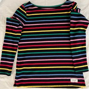 Black Multi-Color Stripe Knit Boatneck - Talbots